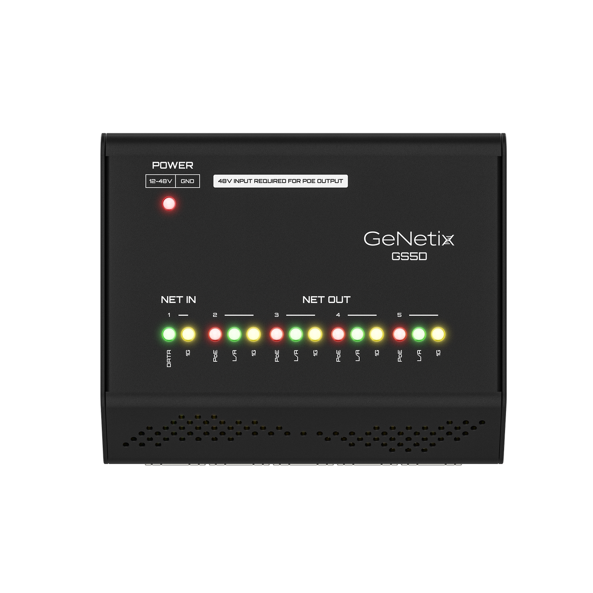 Chamsys GENETIXDINNET GeNetix GS5D - DIN Mount 5 Port Network Switch