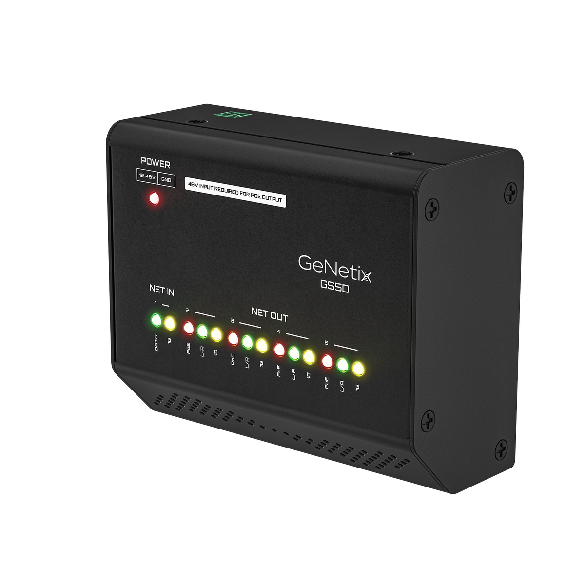 Chamsys GENETIXDINNET GeNetix GS5D - DIN Mount 5 Port Network Switch