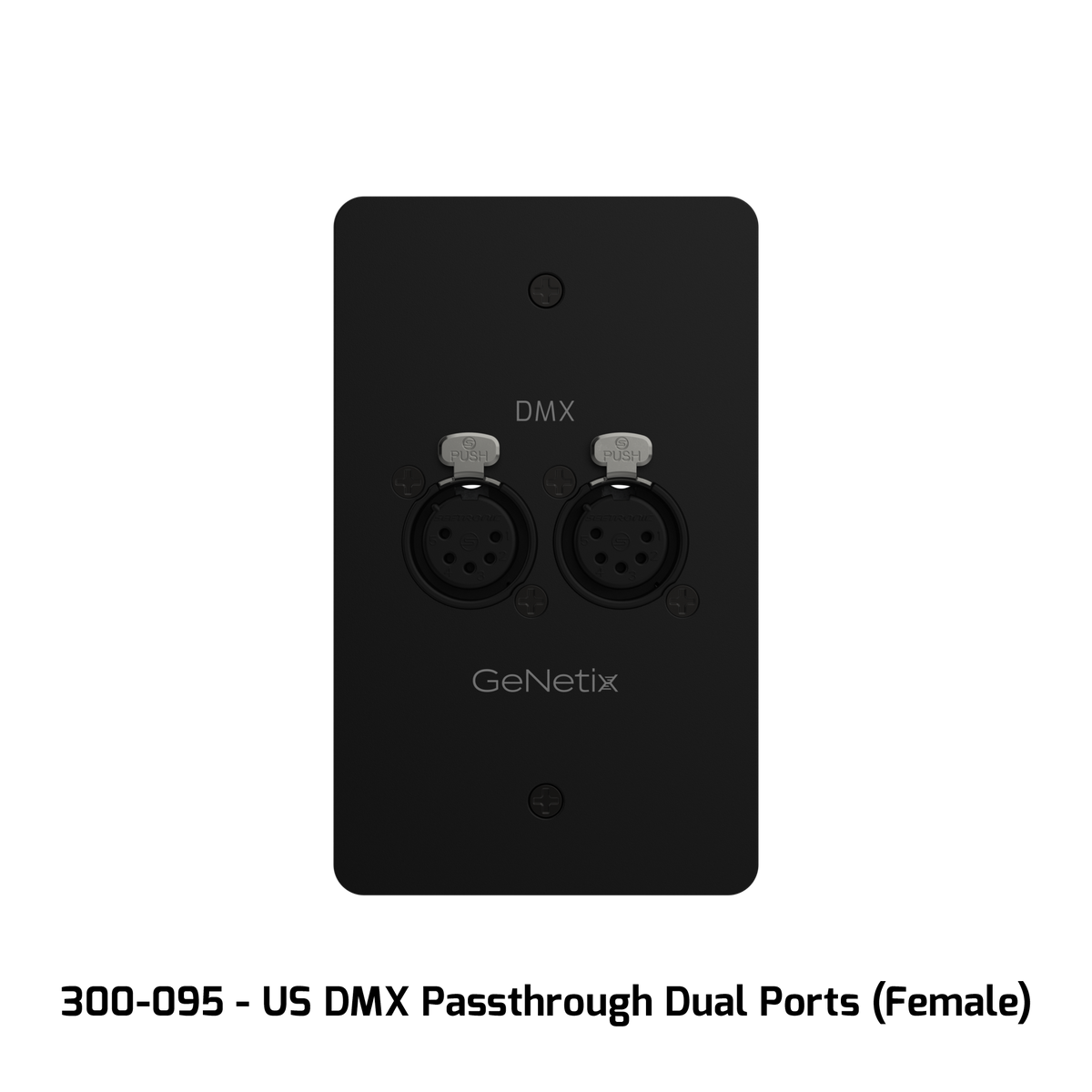 Chamsys GENETIXDMXWALLDFUS GeNetix Wall Mount DMX Connector Dual Port Female US