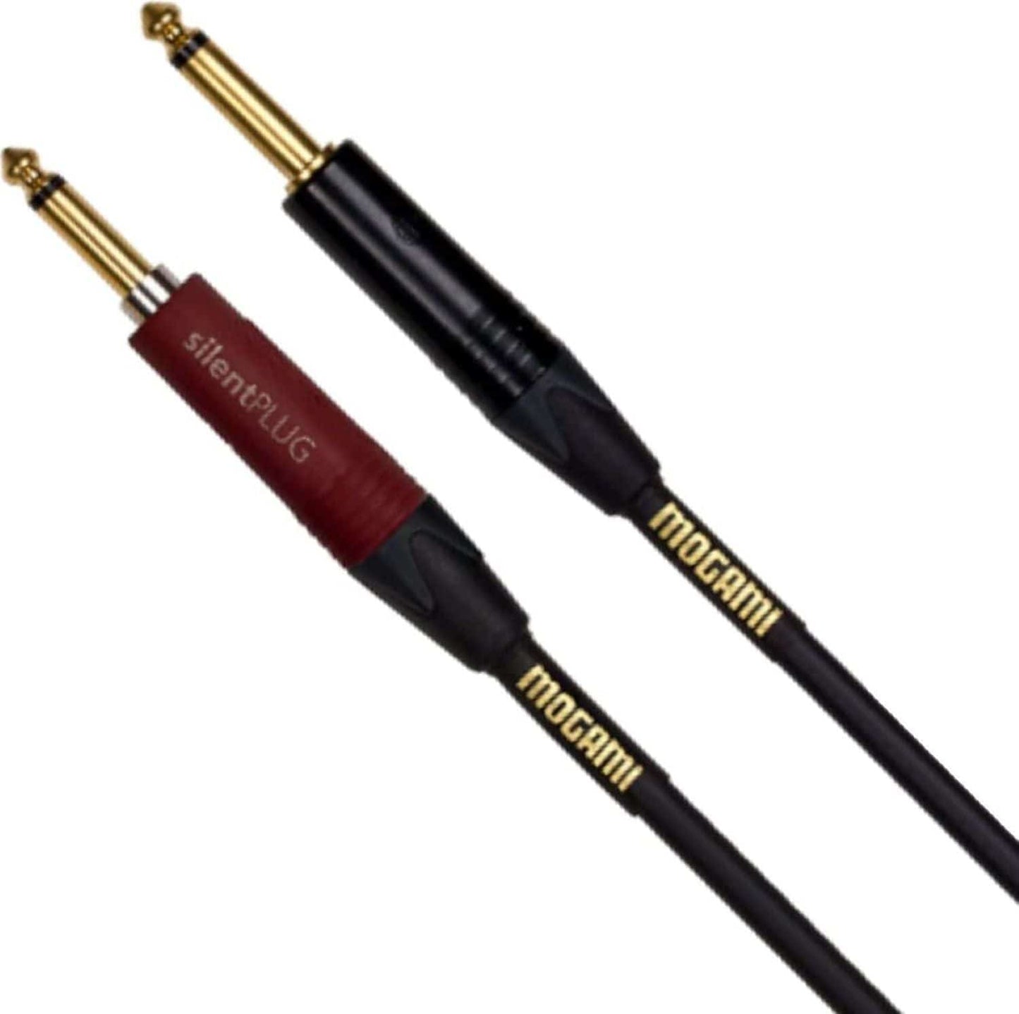 Mogami GOLD-INST-SILENT-S-25 Gold 1/4-Inch Pk Straight Silent Plug - 25-Foot Cable - PSSL ProSound and Stage Lighting