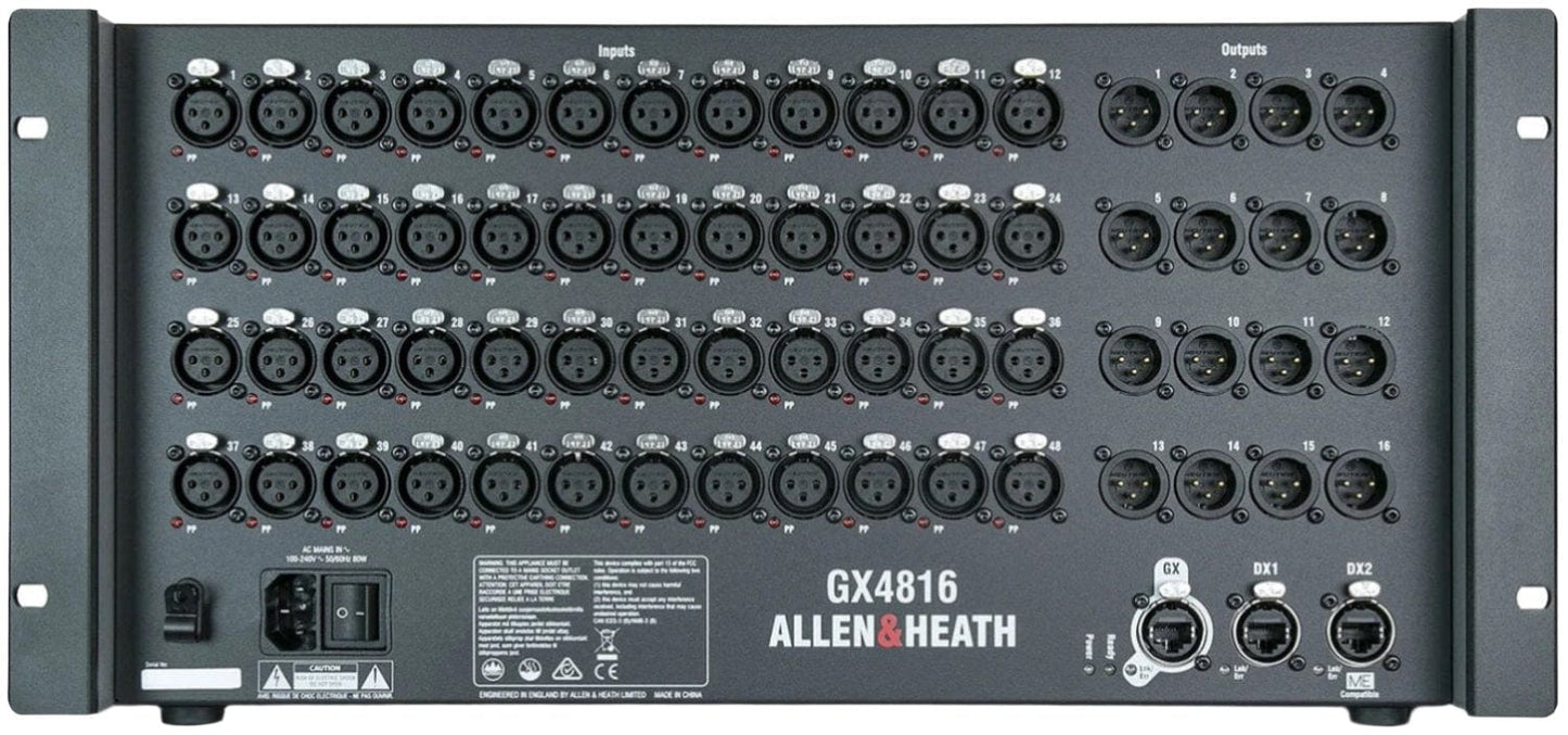 Allen & Heath GX4816 96 kHz 48-Input / 16-Output Portable GX Expander with DX Sockets - ProSound and Stage Lighting