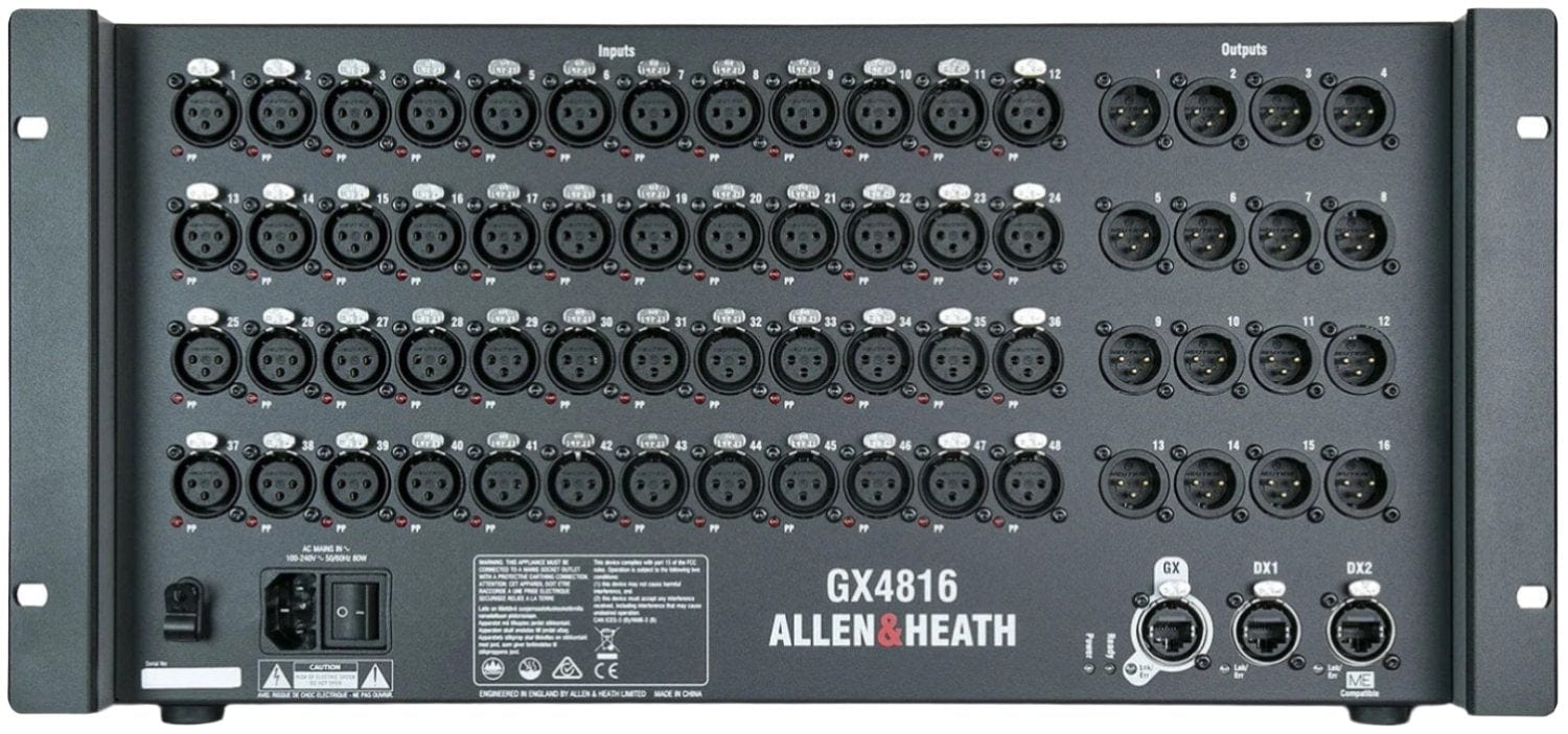 Allen & Heath GX4816 96 kHz 48-Input / 16-Output Portable GX Expander with DX Sockets - ProSound and Stage Lighting