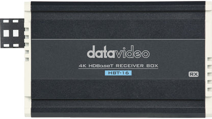 Datavideo HBT-16 4K60p HDBaseT Receiver. Comes with 56v power supply. Supports up to 100m. Works with HBT-15 HDBaseT Transmitter.