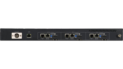 Datavideo HBT-30 3 channel long range 4K60p HDBaseT Receiver. Comes with 56v power supply. Supports up to 100m. Works with HBT-15 HDBaseT Transmitter.