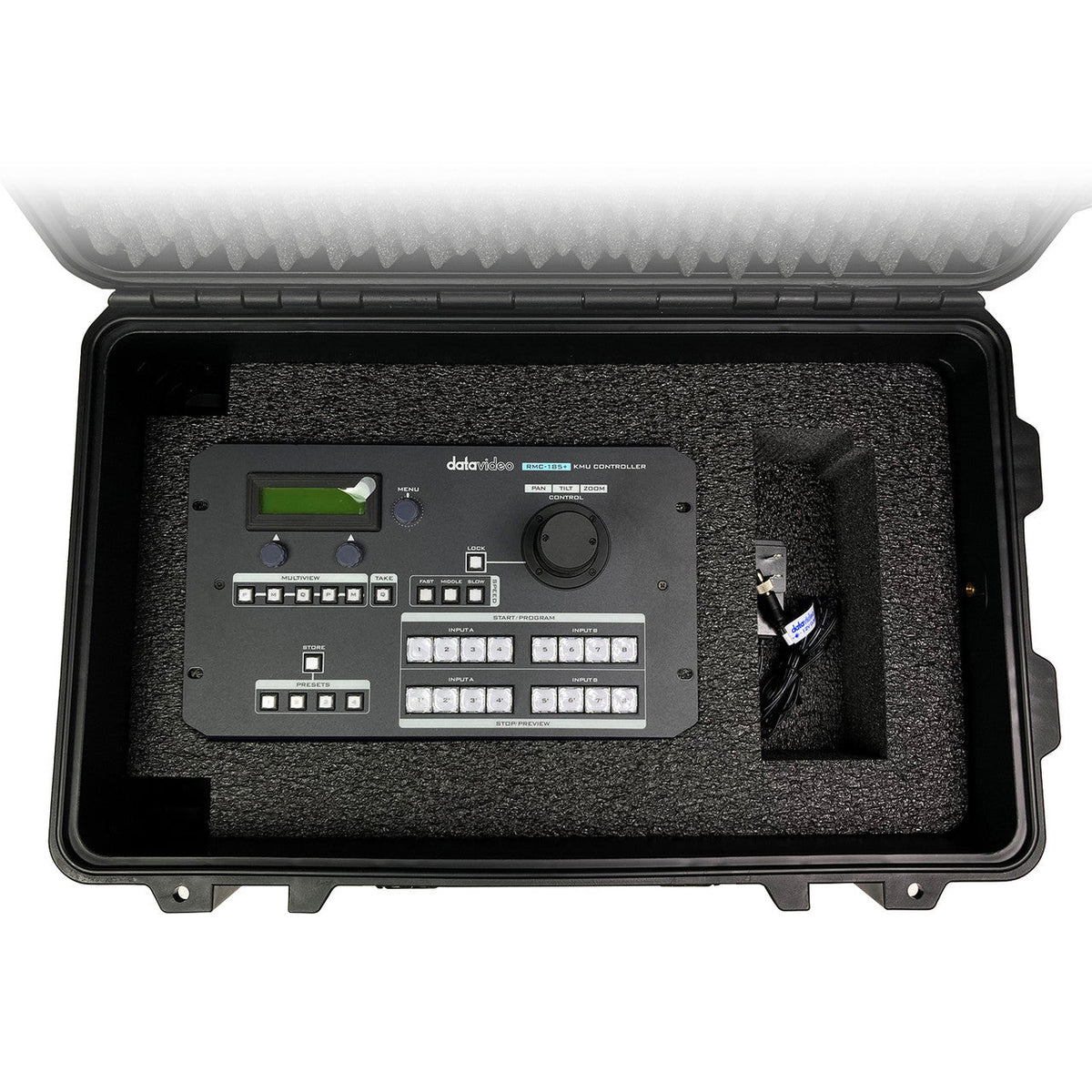 Datavideo HC-650F Water/dust resistant high impact case. Includes Precut foam that fits RMC-180 MARK II controller.