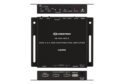 Crestron HD-DA2-4KZ-E 1:2 HDMI Distribution Amplifier w/4K60 4:4:4 & HDR Support