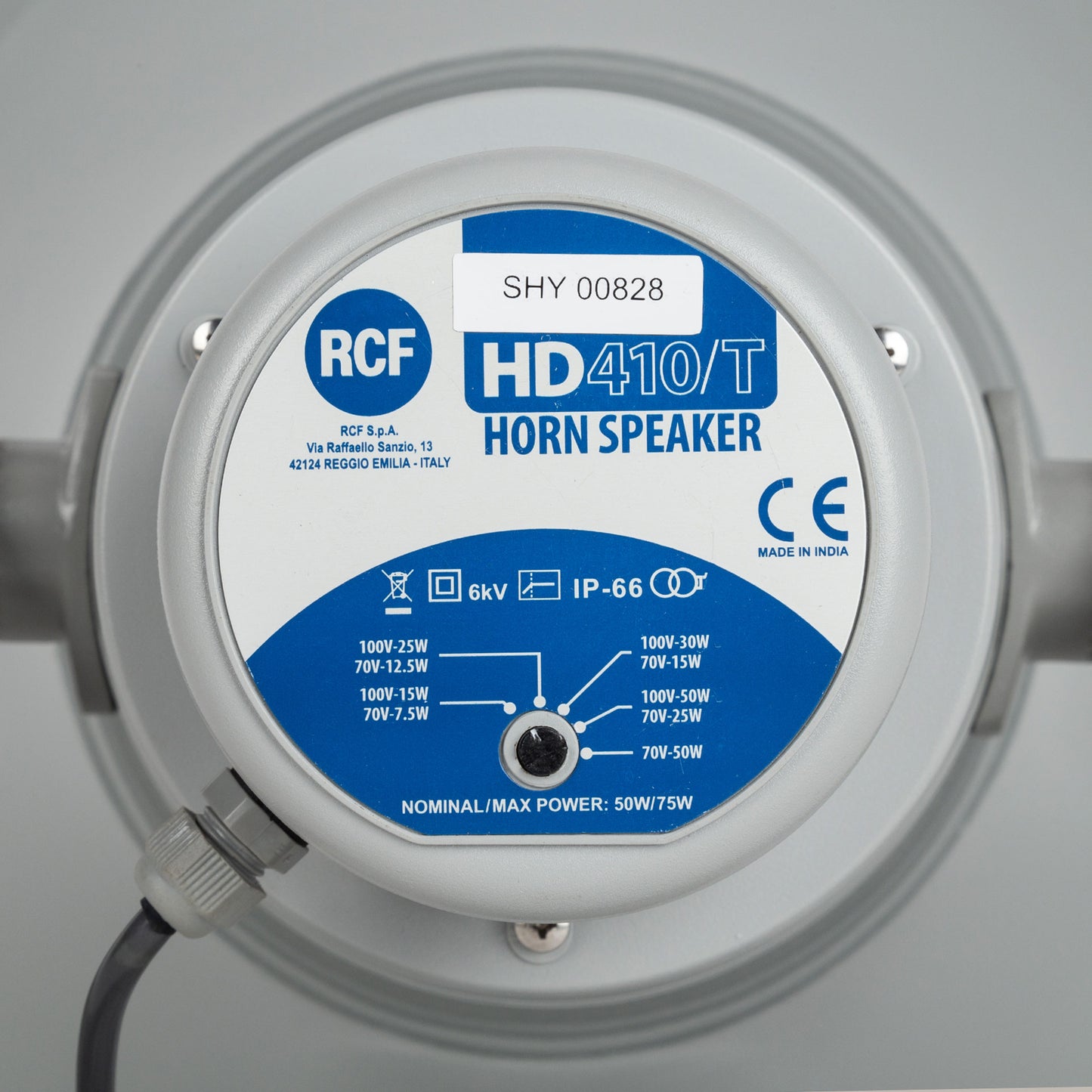 RCF HD 410T Passive 70/100V 50W RoundPaging Horn (IP 66)