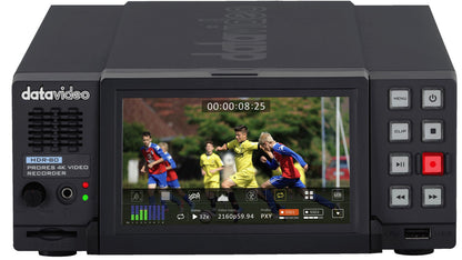 Datavideo HDR-80 4K ProRes Recorder with a touch screen panel for monitoring and operating (Desktop Model)