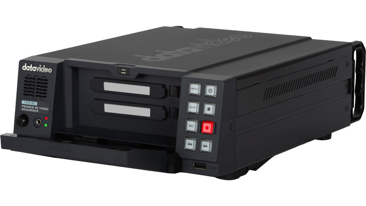 Datavideo HDR-80 4K ProRes Recorder with a touch screen panel for monitoring and operating (Desktop Model)