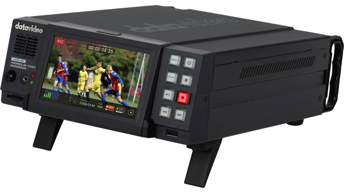 Datavideo HDR-80 4K ProRes Recorder with a touch screen panel for monitoring and operating (Desktop Model)