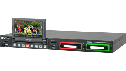 Datavideo HDR-90 4K ProRes Recorder with a touch screen panel for monitoring and operating (Rack Mount Model)