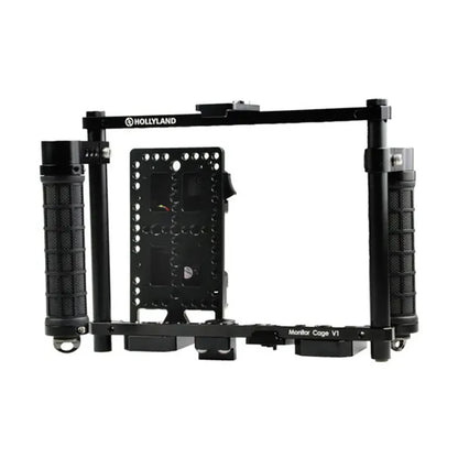 Hollyland HL-Monitor Cage Hollyland Monitor Cage with Rubber Handgrips for 5 to 9'' Monitors(Gold Mount)