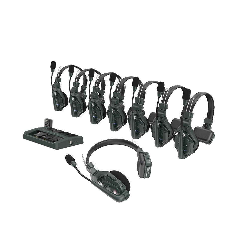 Hollyland HL-Solidcom C1-8S without Hub Hollyland Solidcom C1 Full Duplex Wireless Intercom System with 8 headsets;