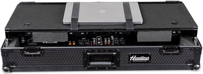 Headliner Pitch Black Flight Case for Rane Four with Laptop Platform and Wheels - PSSL ProSound and Stage Lighting