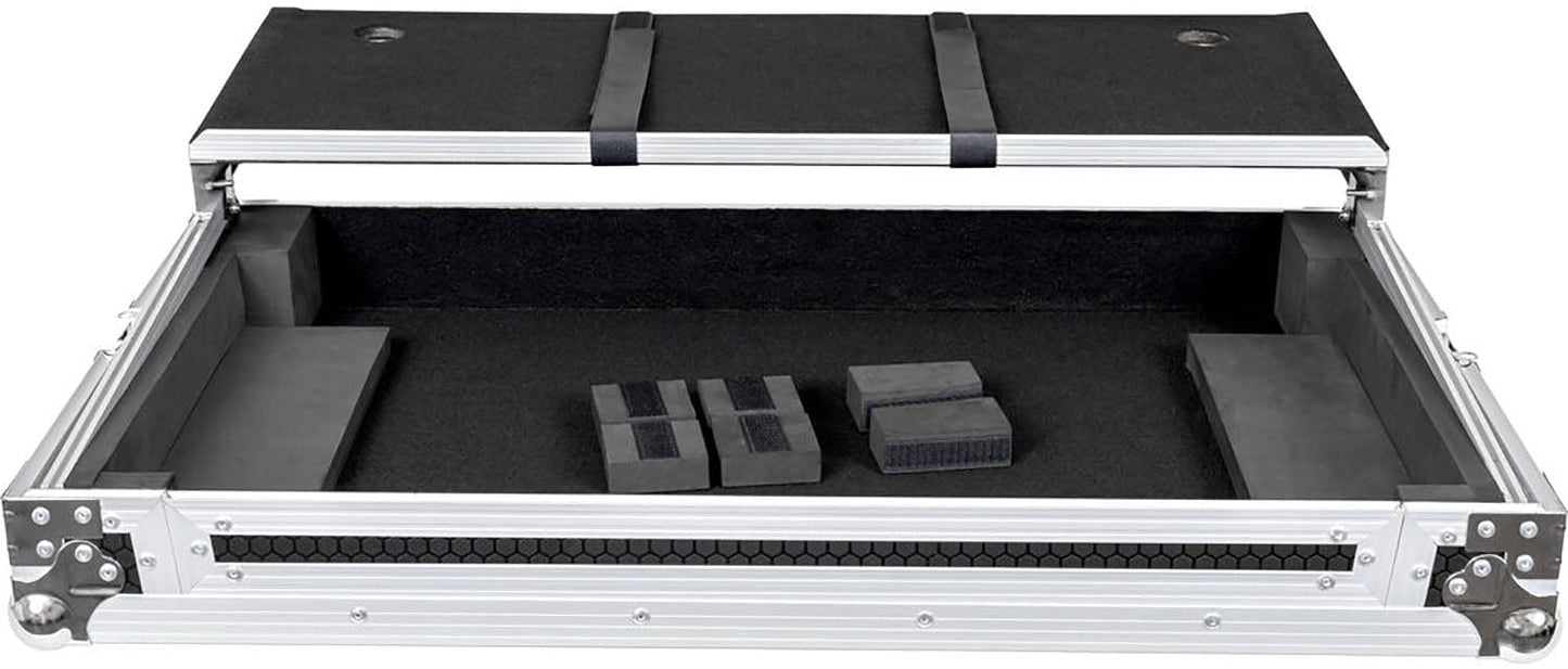 Headliner HL10017 Flight Case for DDJ-REV5 with Laptop Platform - Silver on Black - PSSL ProSound and Stage Lighting