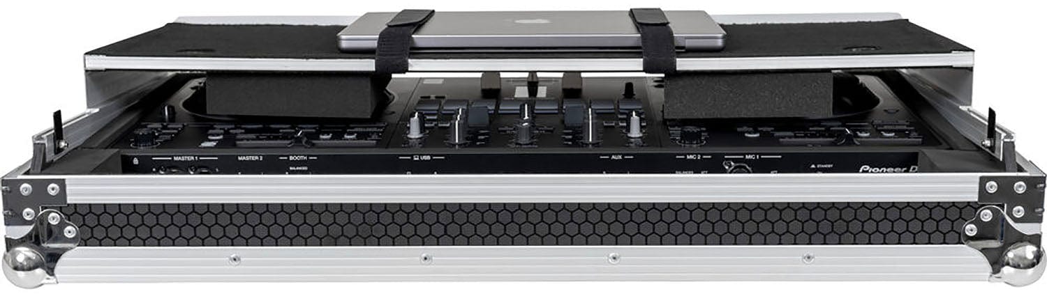 Headliner HL10017 Flight Case for DDJ-REV5 with Laptop Platform - Silver on Black - PSSL ProSound and Stage Lighting