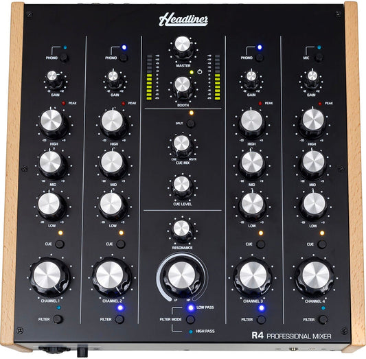 Headliner HL90120 R4 - 4 Channel Rotary DJ Mixer (US) - PSSL ProSound and Stage Lighting