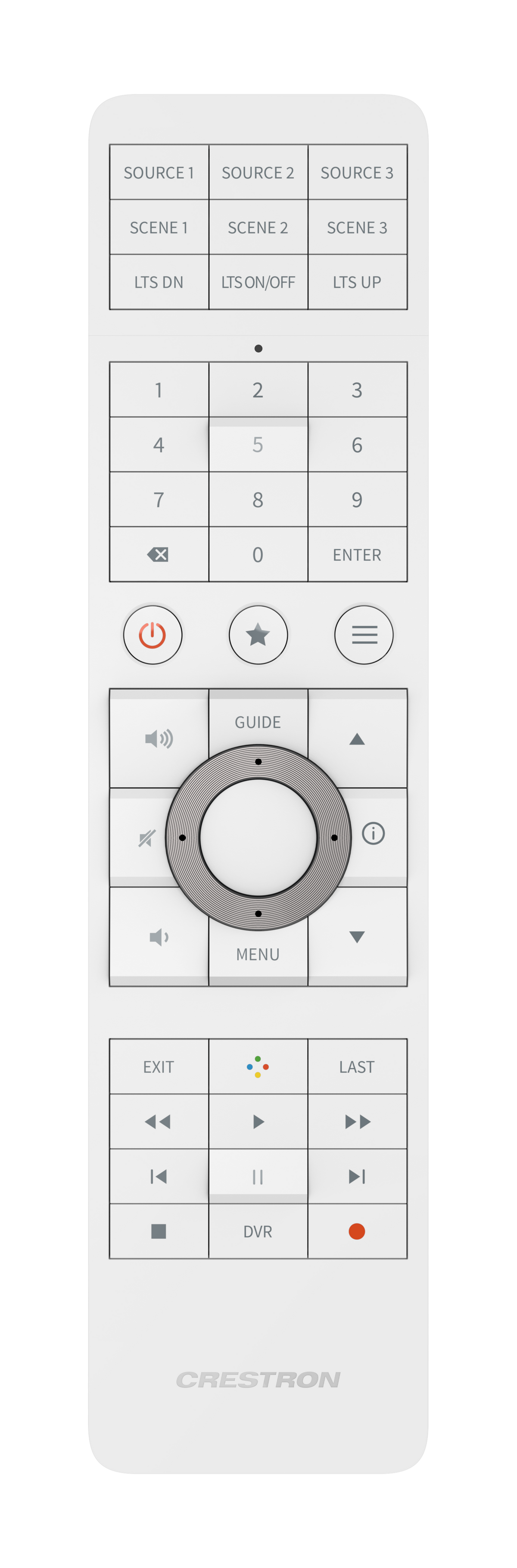 Crestron HR-310-W Handheld Remote, US and Canada, White