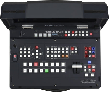 Datavideo HS-1300 6 input HD mobile studio with built-in streaming and recording. It comes with 4x HD-SDI and 2x HDMI inputs.