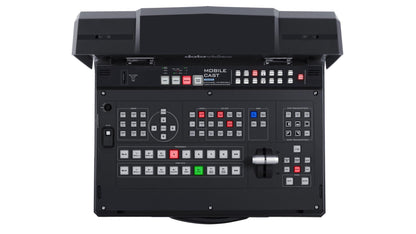 Datavideo HS-2600 8 input HD-SDI and HDMI hand carried mobile studio with built-in 17.3" LCD monitor, H.264 streaming encoder, and recorder.