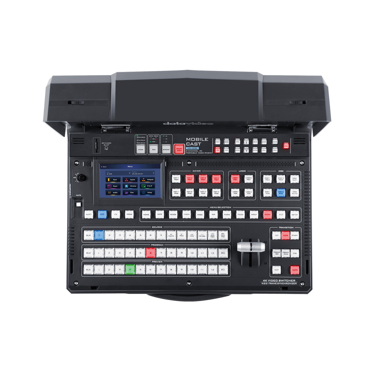 Datavideo HS-4000 Datavideo 8-Input 4K Mobile Studio with Built-In 17.3 Inch LCD Monitor