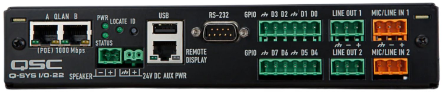 Q-SYS I/O-22 Multi-purpose Q-SYS I/O Peripheral - PSSL ProSound and Stage Lighting