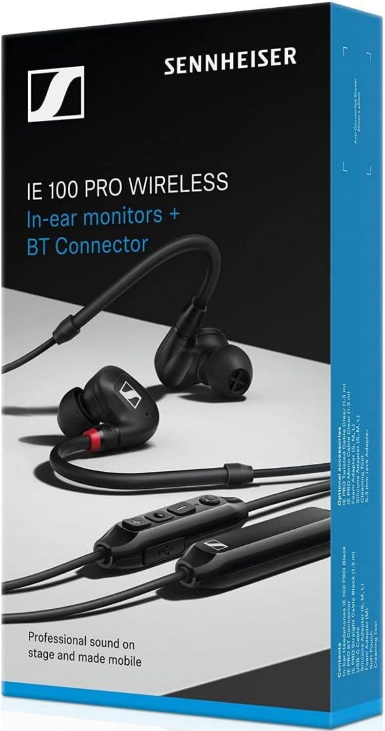 Sennheiser IE 100 PRO WIRELESS BLACK Wireless In-Ear Monitoring Headphone Set - PSSL ProSound and Stage Lighting