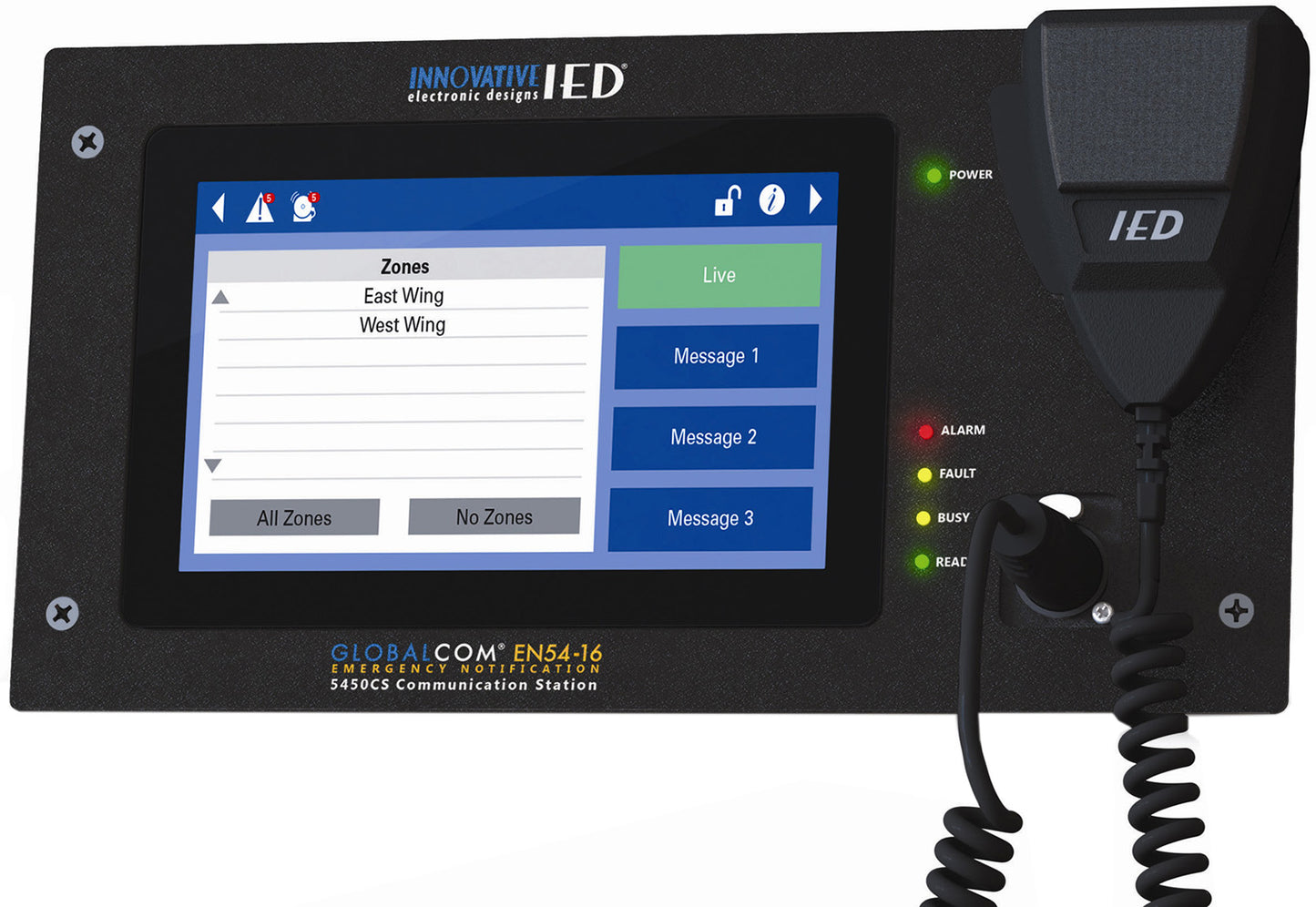 AtlasIED IED5450CS-H Globalcom Touch Screen Digital Communication Station - Handheld Microphone - PSSL ProSound and Stage Lighting