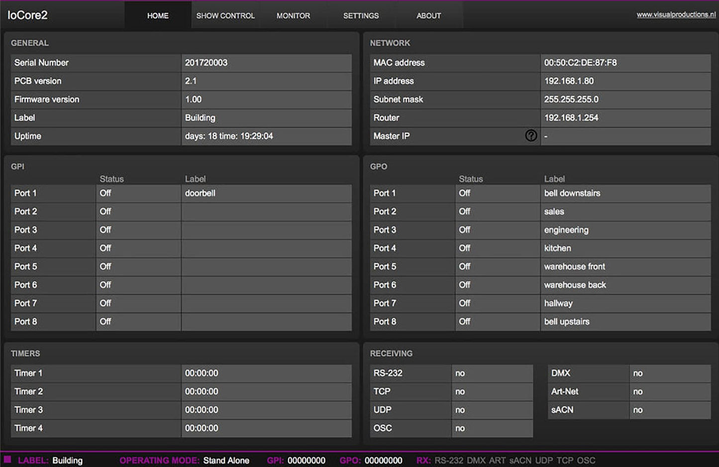 Antari IoCore2 GPI and GPO Interface with RS-232 and DMX - PSSL ProSound and Stage Lighting