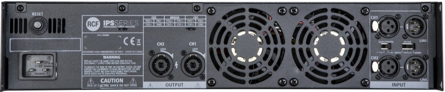 RCF IPS 2700 Class HD 2 Channel Power Amplifier - 2x 1100 Watt - PSSL ProSound and Stage Lighting