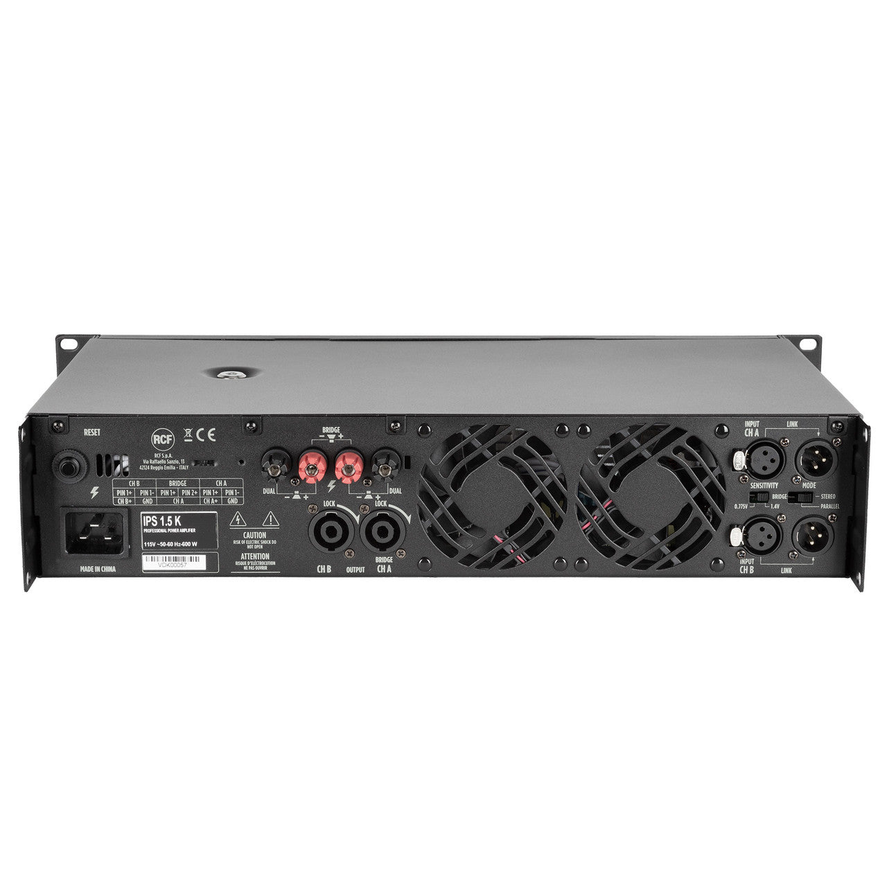 RCF IPS 1.5K Class H Power Amplifier (2 X 750 W @ 4 ?)