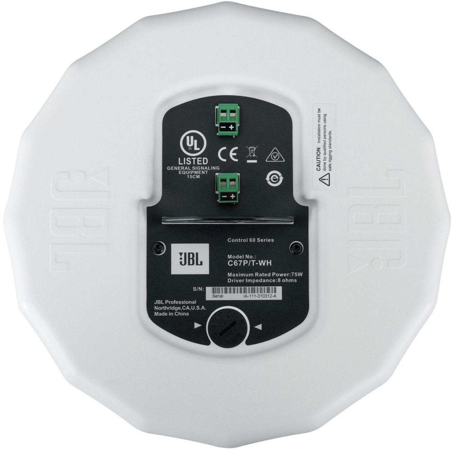 JBL Control 67P/T Speaker – Solotech