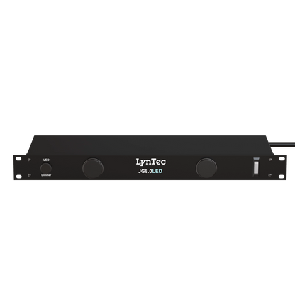 LynTec JG8LED 1U, 8 outlet, LED lights, base level spike and noise suppression