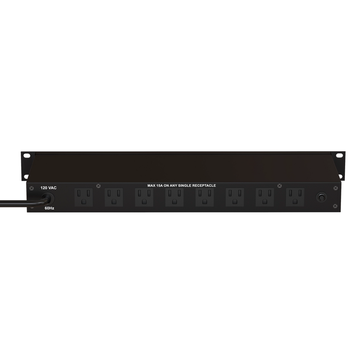 LynTec JG8LED 1U, 8 outlet, LED lights, base level spike and noise suppression
