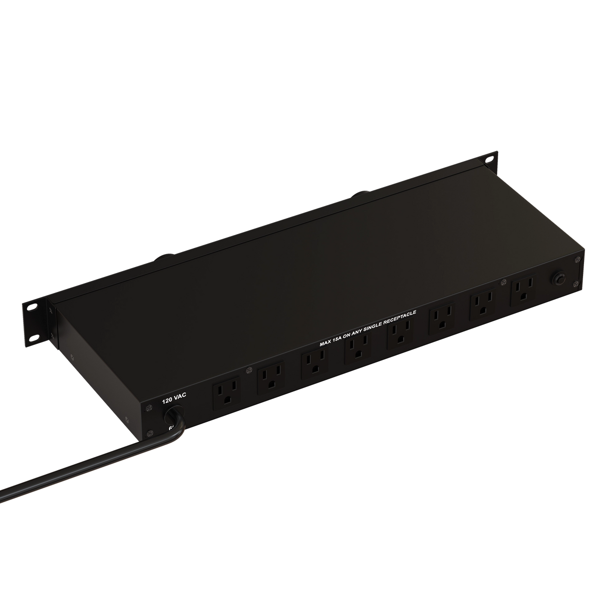 LynTec JG8LED 1U, 8 outlet, LED lights, base level spike and noise suppression