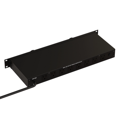 LynTec JG8LED 1U, 8 outlet, LED lights, base level spike and noise suppression