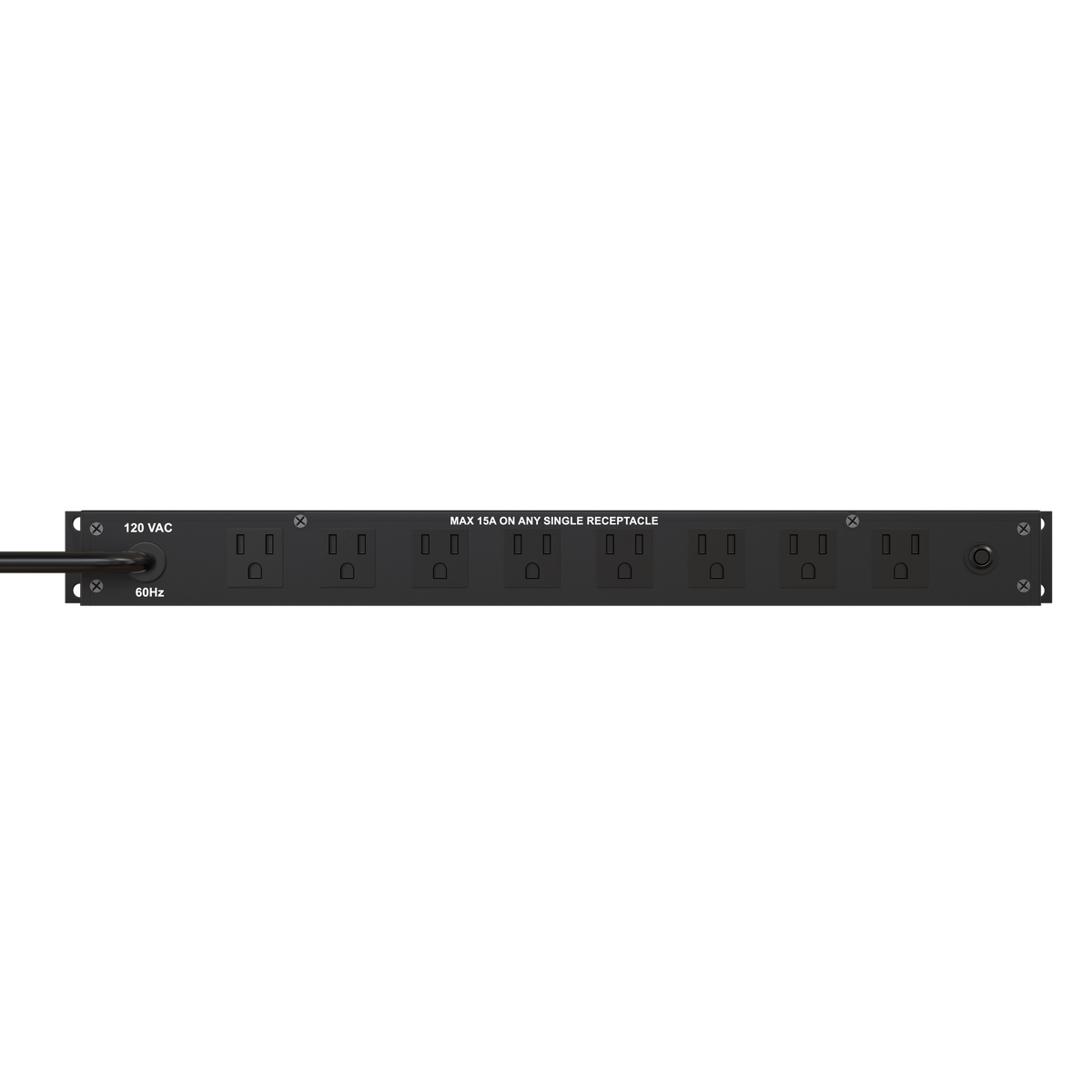 LynTec JG8LED 1U, 8 outlet, LED lights, base level spike and noise suppression