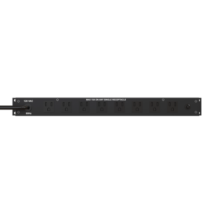 LynTec JG8LED 1U, 8 outlet, LED lights, base level spike and noise suppression