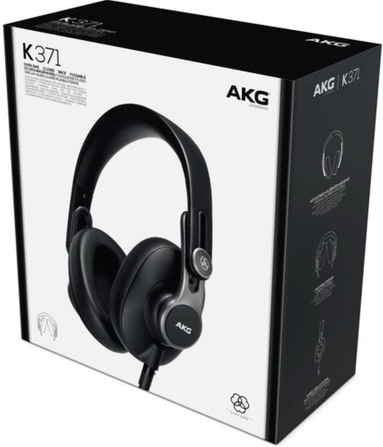 AKG K371 Over-Ear Closed-Back Foldable Studio Headphones - PSSL ProSound and Stage Lighting