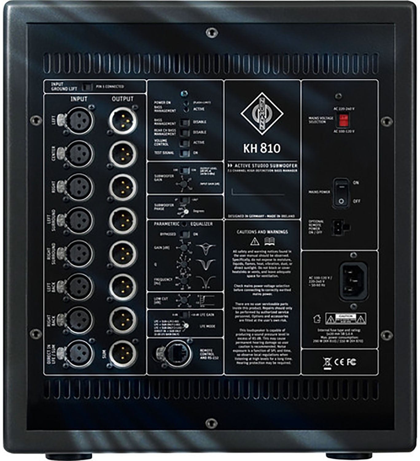 Neumann KH-810-G 10-Inch Active Subwoofer with 7.1 High Definition Bass Management - PSSL ProSound and Stage Lighting