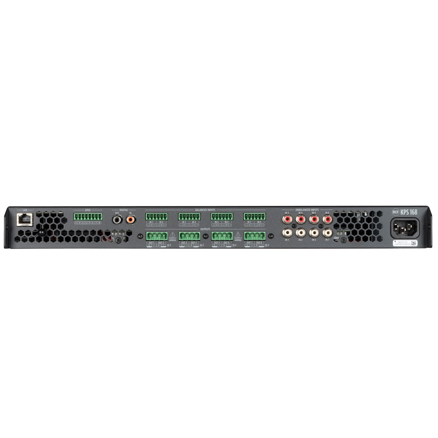 RCF KPS 168 Class D Power Amplifier with DSP (8 X 160 W)