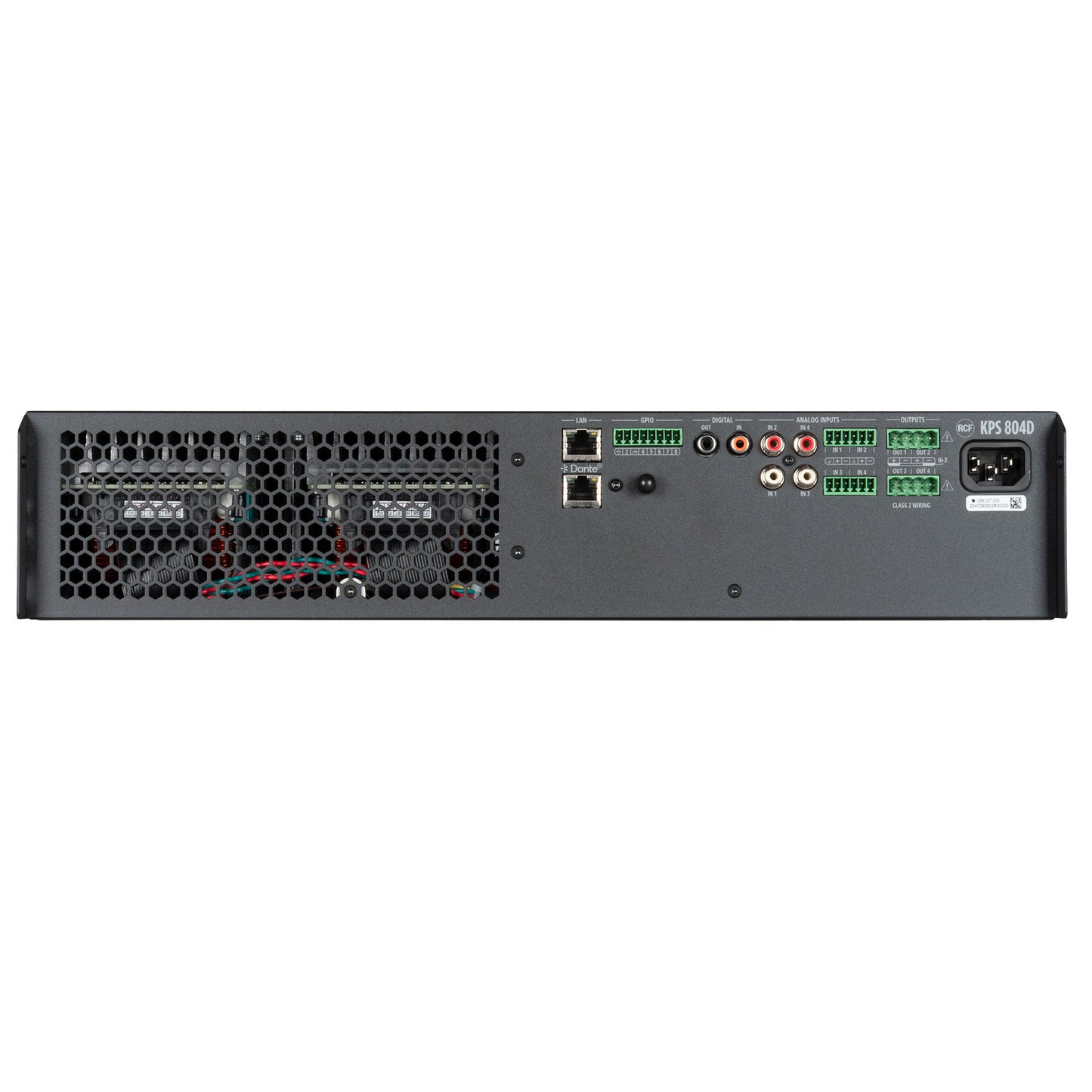 RCF KPS 804D Class D Power Amplifier with DSP, Dante-Equipped (4 X 800 W)