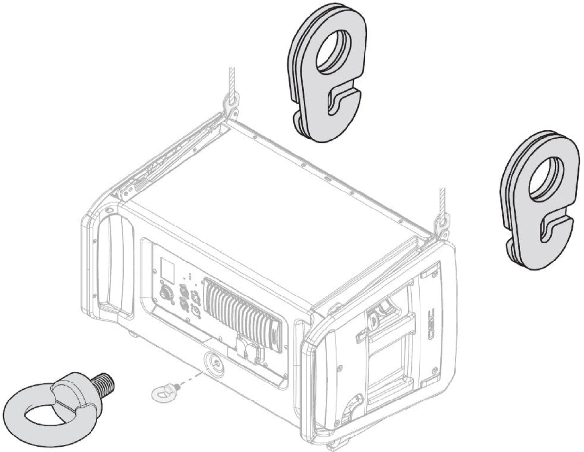 QSC LA-KIT-I Installation Kit for LA108 / LA112 - 2x Shackles / 1x Eyebolt - PSSL ProSound and Stage Lighting