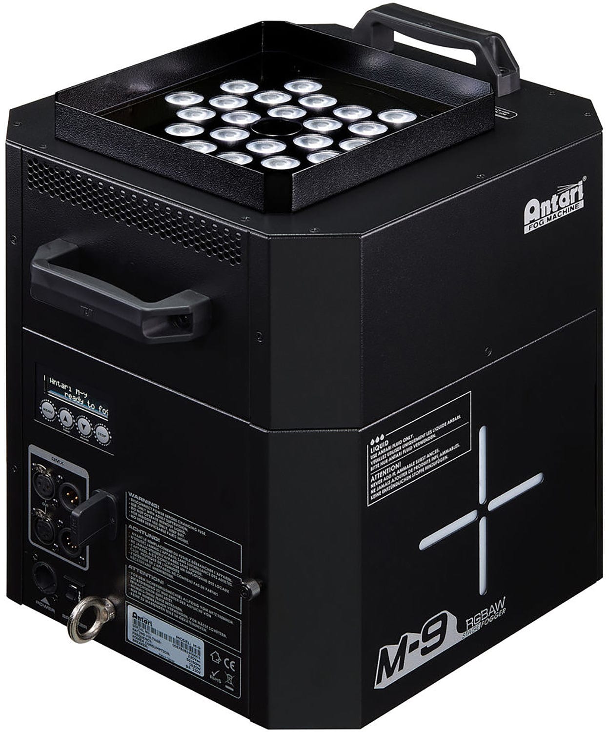 Antari M-9 RGBAW LED Multi-Position Fog Machine with 50-Foot Upshot Burst