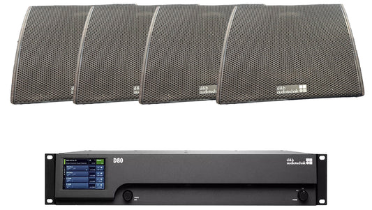 d&b audiotechnik 4x M4 Stage Monitor with D80 Amp Package