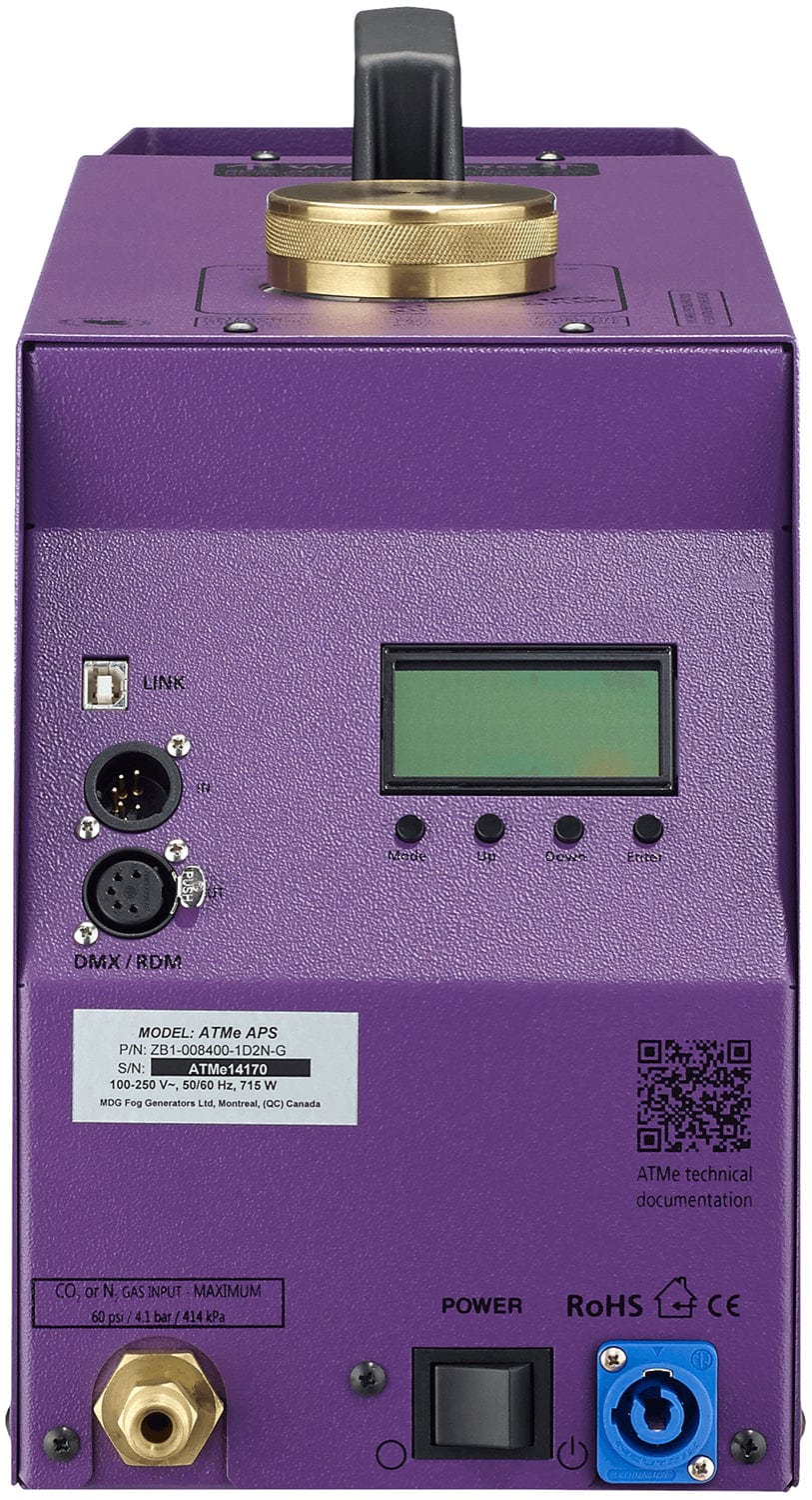 MDG ATMe Single High Output Haze Generator with Onboard DMX – Solotech