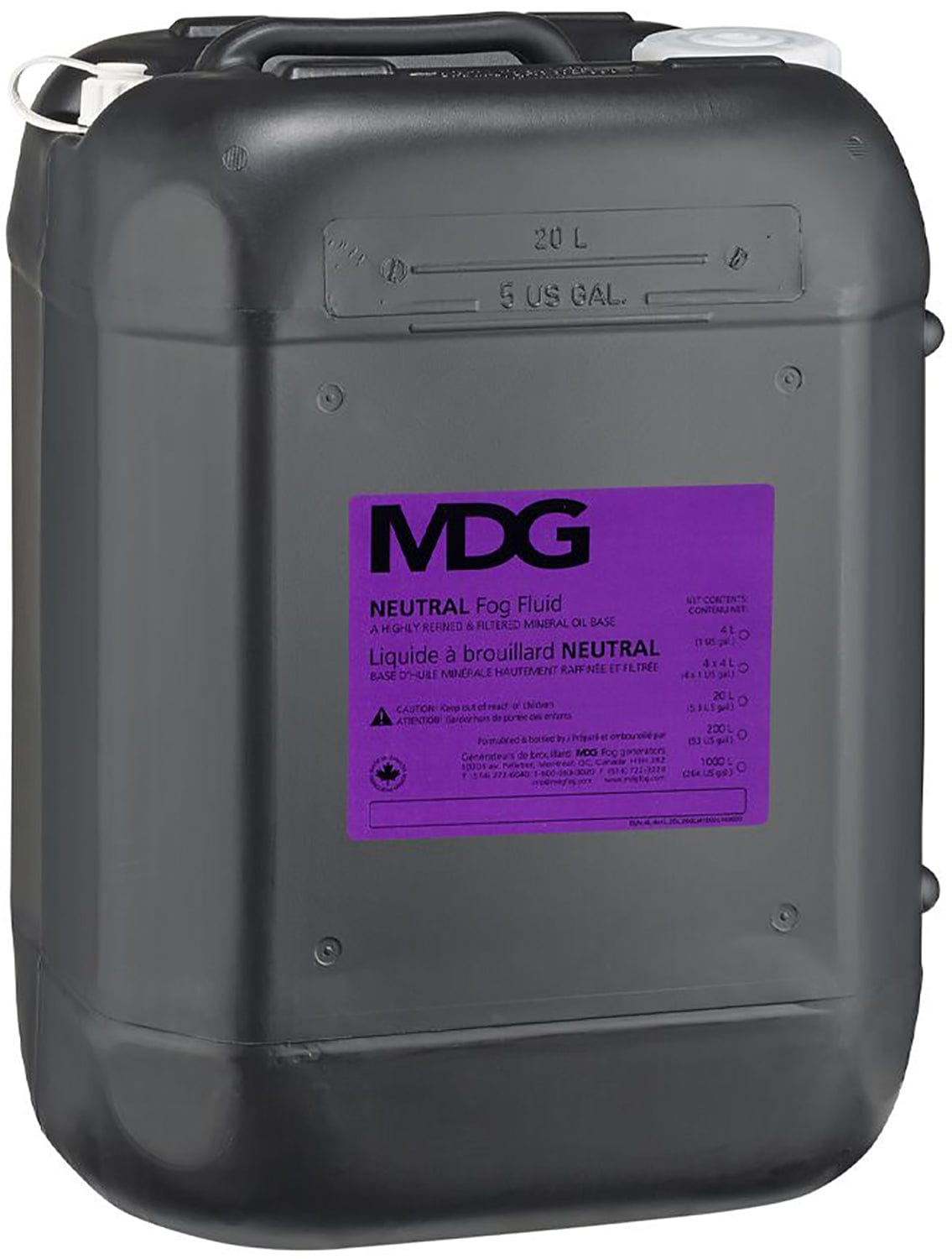 MDG 20 Litre Bottle of Neutral Fog Fluid - PSSL ProSound and Stage Lighting