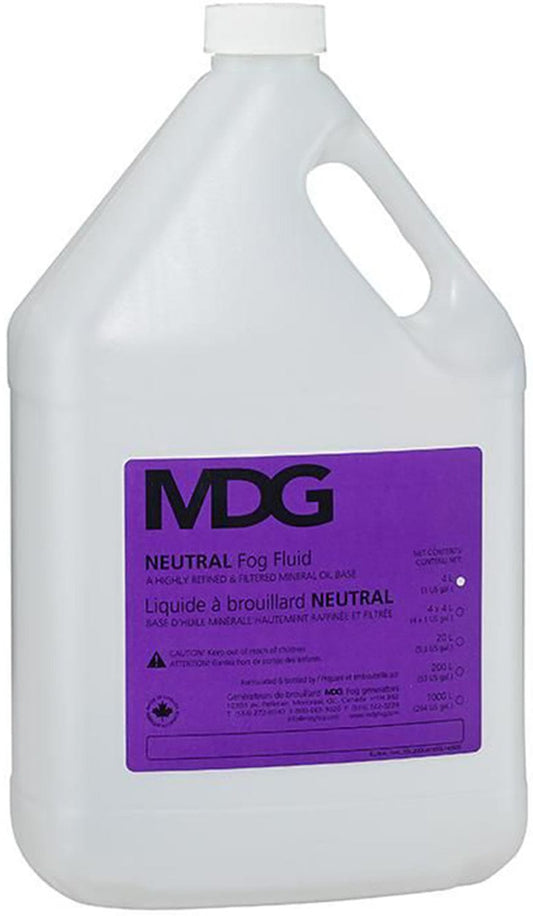 MDG 4 Litre Bottle of Neutral Fog Fluid - Purple label - PSSL ProSound and Stage Lighting
