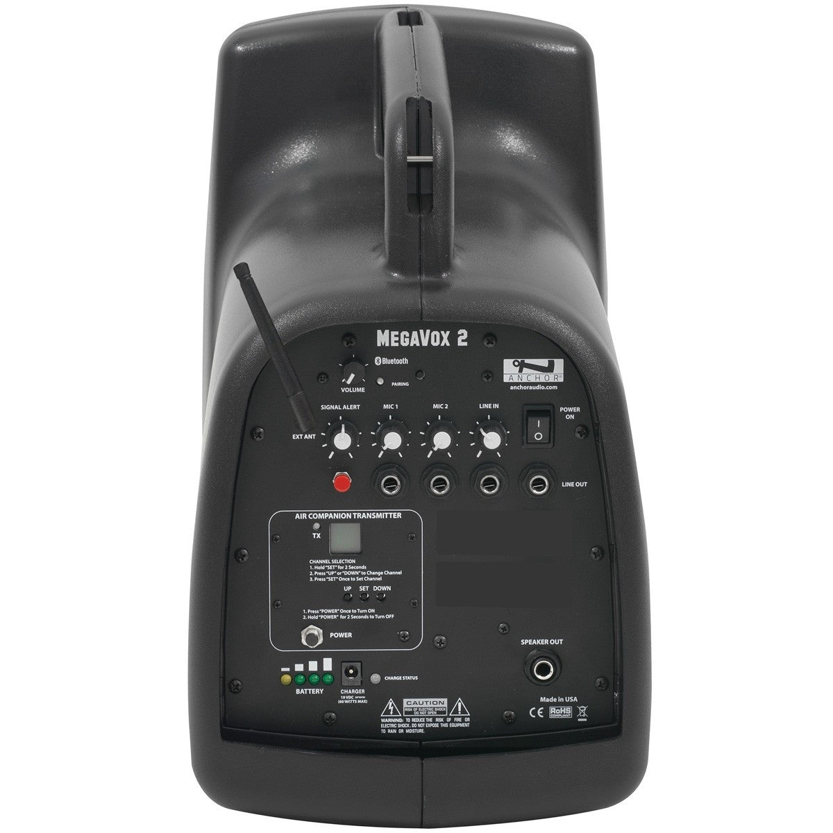 Anchor Audio MEGA2-X Megavox 2 X, battery powered PA system, Bluetooth & Anchor-Air cablefree network transmitter