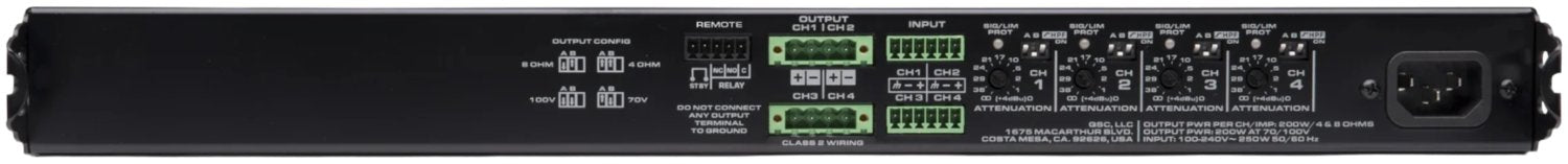 Q-SYS MP-A40V 800-Watt - 4x 200-Watt - Flexamp Technology Amplifier - PSSL ProSound and Stage Lighting